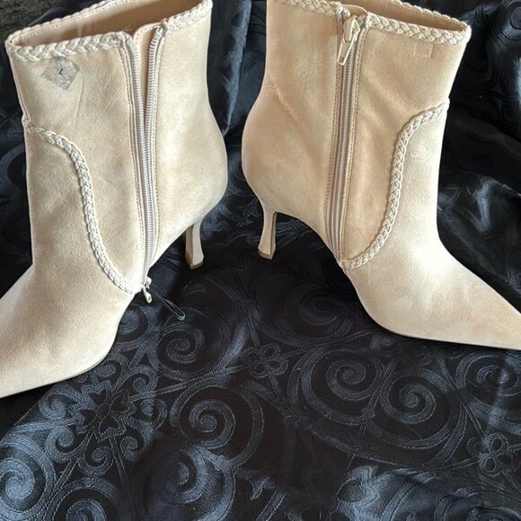 EXPRESS  Braided detail suede  Ankle Boots - Picture 3 of 9